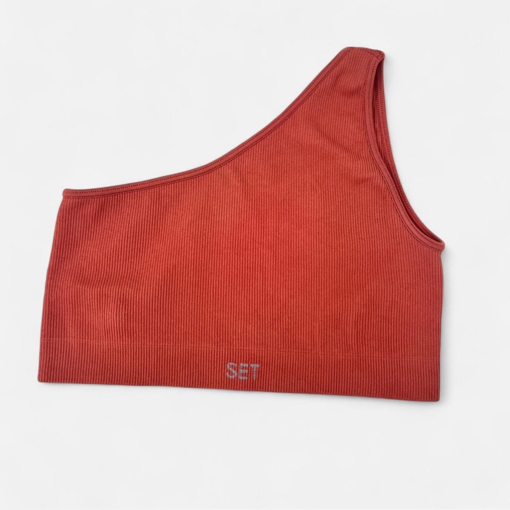 SET Active One-Shoulder Sports Bra in Rust